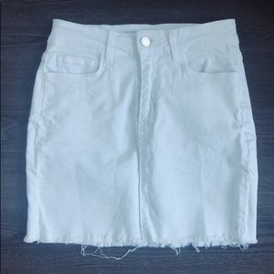 Lulu’s White Mini Denim Skirt